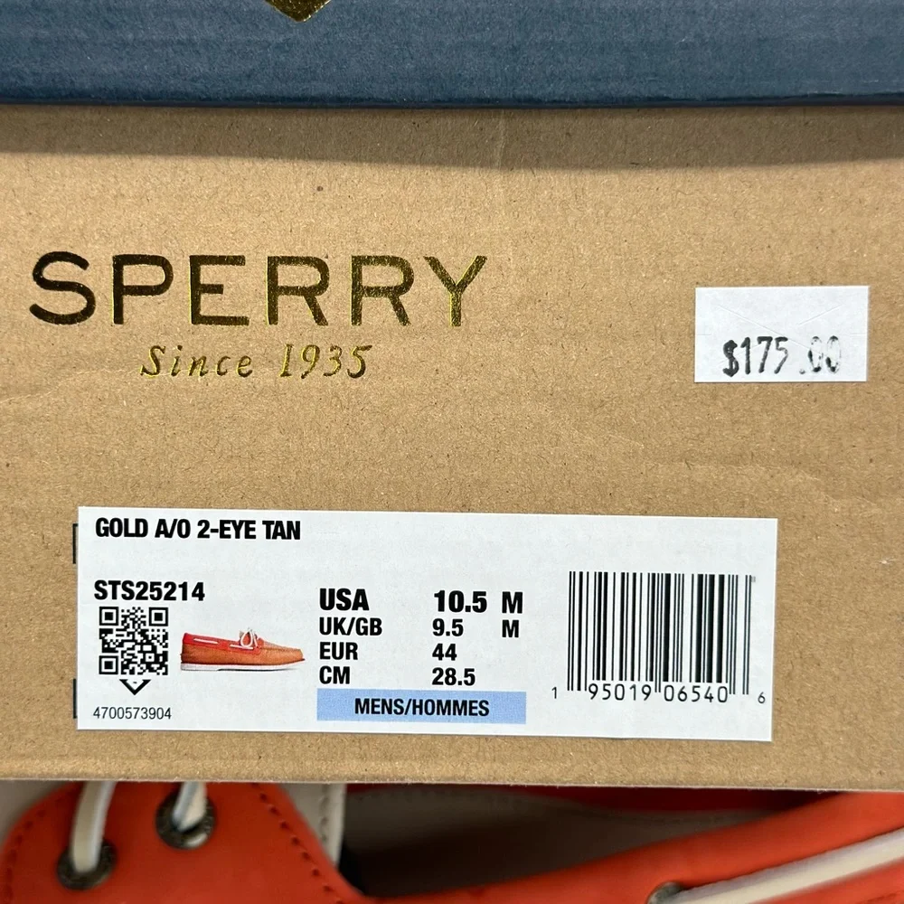 SPERRY GOLD CUP AUTHENTIC TRI‎ TONE BOAT SHOE 2 EYE (10.5)